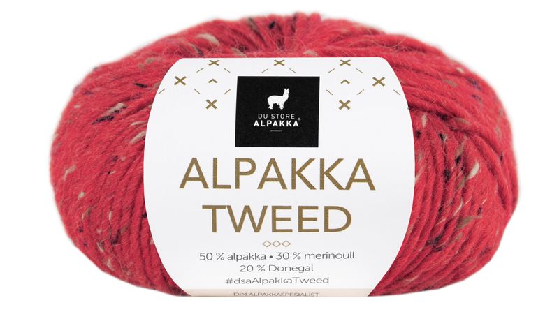 120 Alpakka Tweed Rød